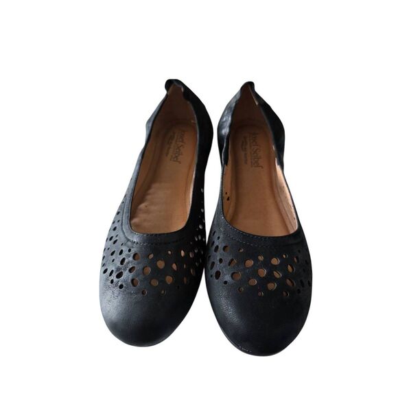 Josef Seibel Pippa Flats Black Leather Size 8.5US Slip On Flexible Shoes Comfort - Picture 3 of 8